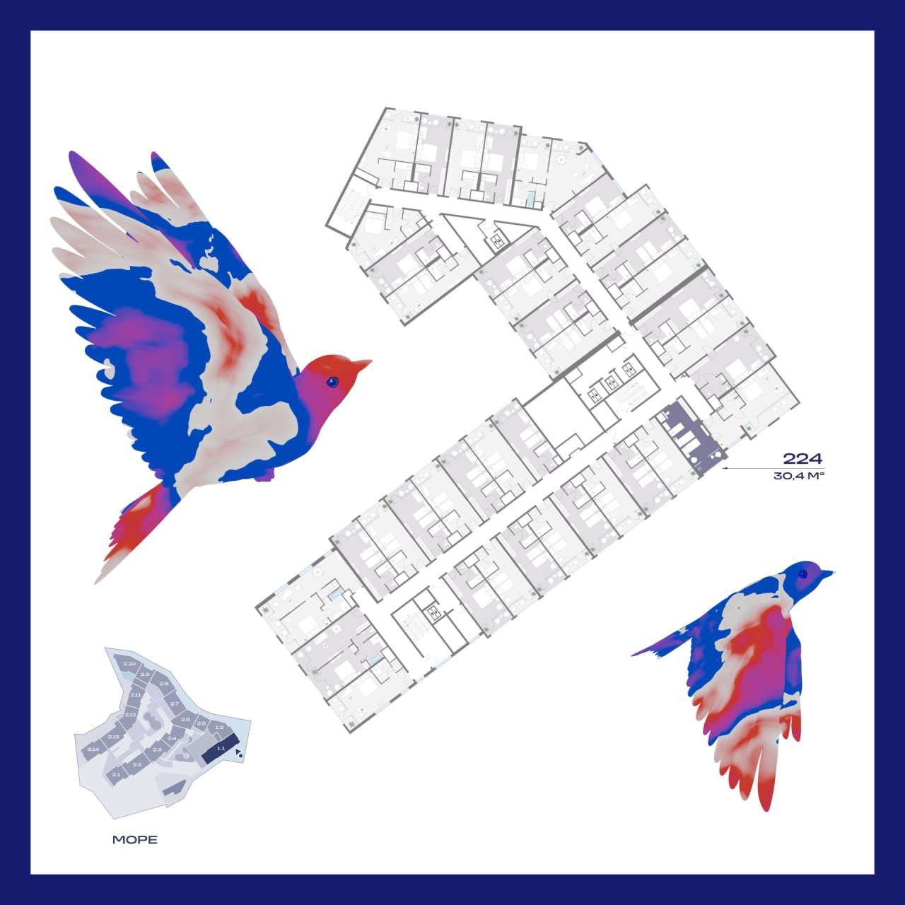 Планировка номера апарт-отеля СИАЛИЯ Cosmos Selection 5 — вариант 1